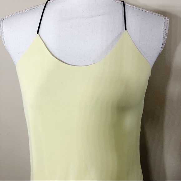 Naked Zebra Yellow Sheer Overlay Tank Top    I135 - Picture 2 of 7